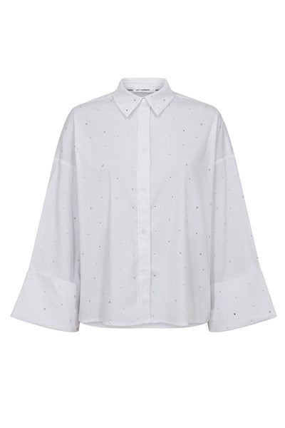 LeniCC Wide Cuff Stone Shirt 4000-White - 35992 Thumbnail
