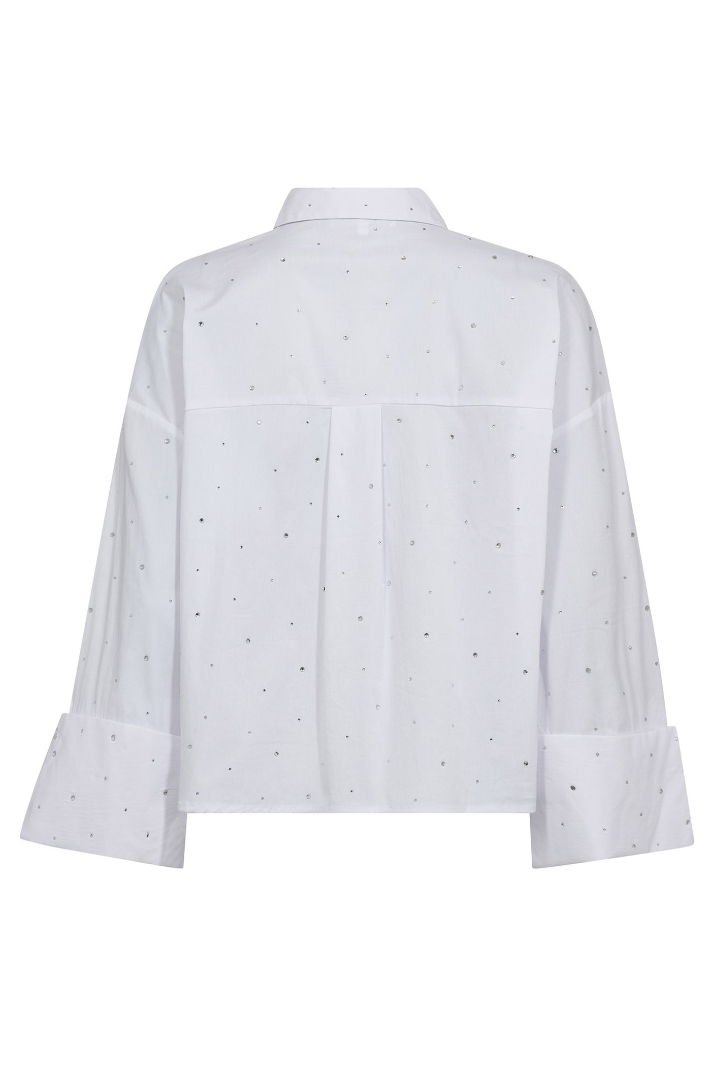 LeniCC Wide Cuff Stone Shirt 4000-White - 35992