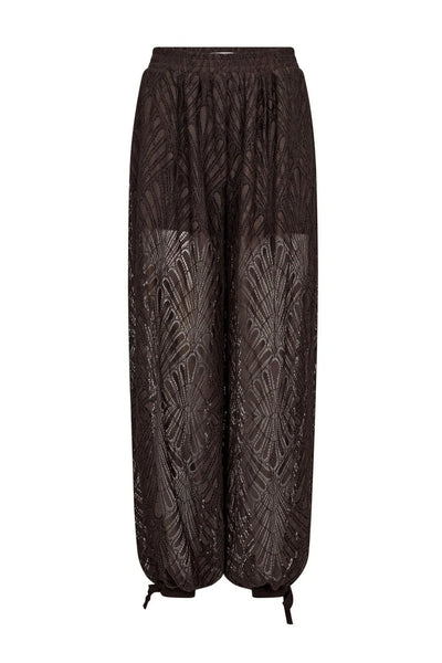 LetiCC Balloon Pant 145-Dark Brown - 41107 Thumbnail