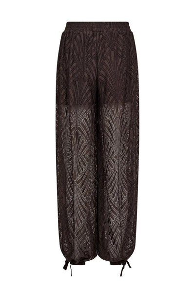 LetiCC Balloon Pant 145-Dark Brown - 41107 Thumbnail