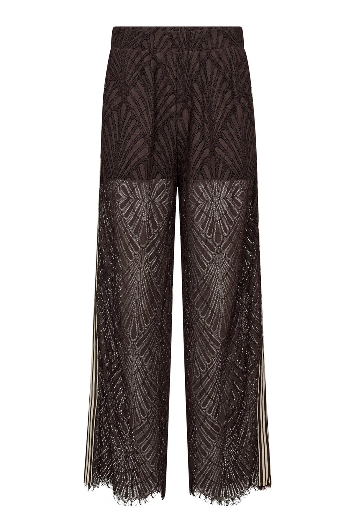 LetiCC Lace Panel LL Pant 145-Dark Brown - 41084