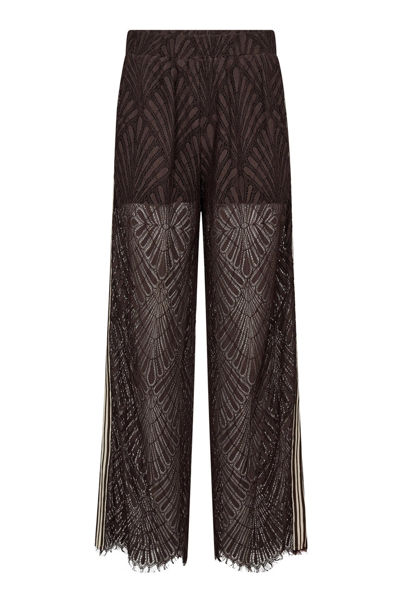 LetiCC Lace Panel LL Pant 145-Dark Brown - 41084