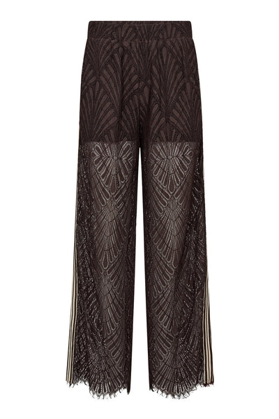 LetiCC Lace Panel LL Pant 145-Dark Brown - 41084 Thumbnail