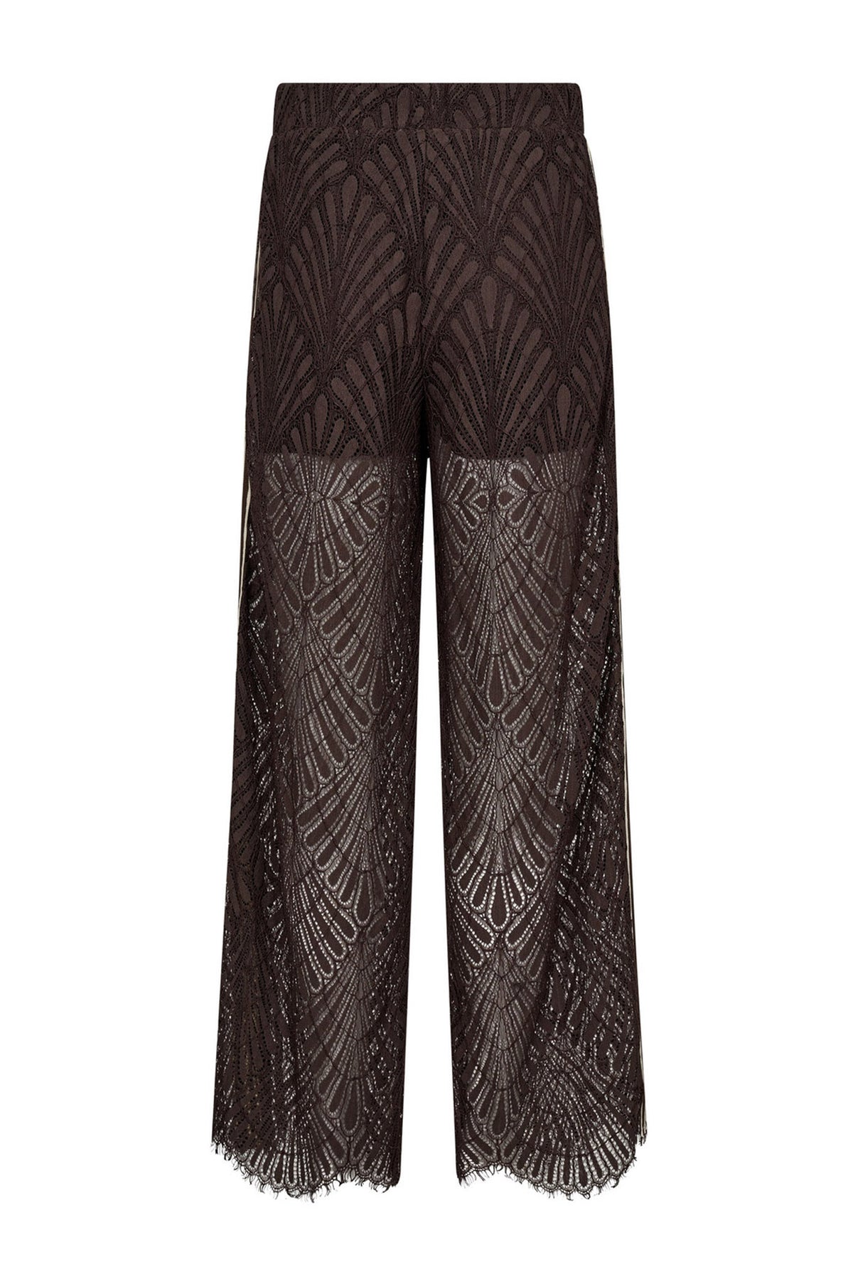 LetiCC Lace Panel LL Pant 145-Dark Brown - 41084