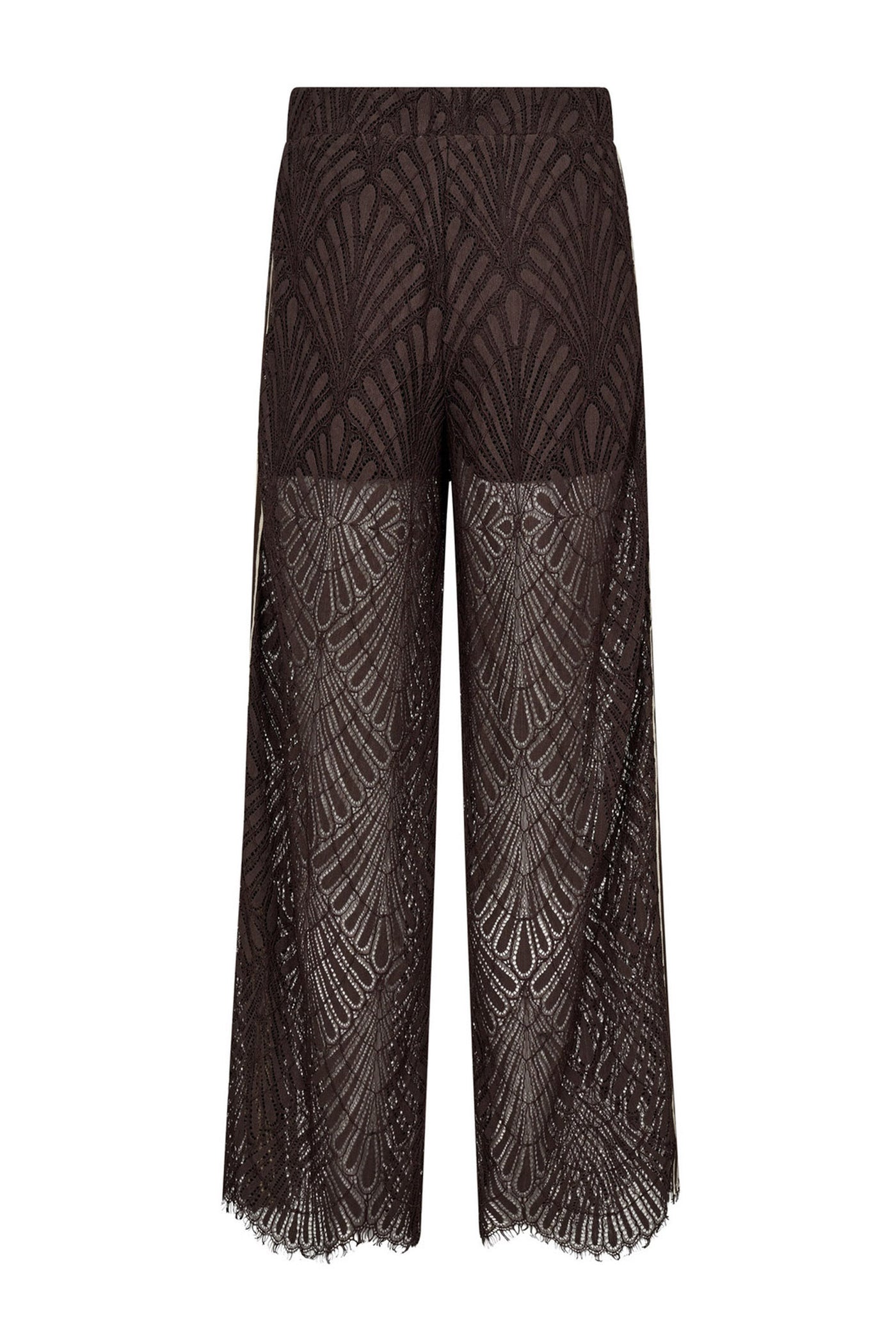 LetiCC Lace Panel LL Pant 145-Dark Brown - 41084