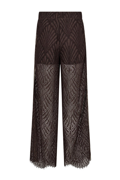 LetiCC Lace Panel LL Pant 145-Dark Brown - 41084 Thumbnail