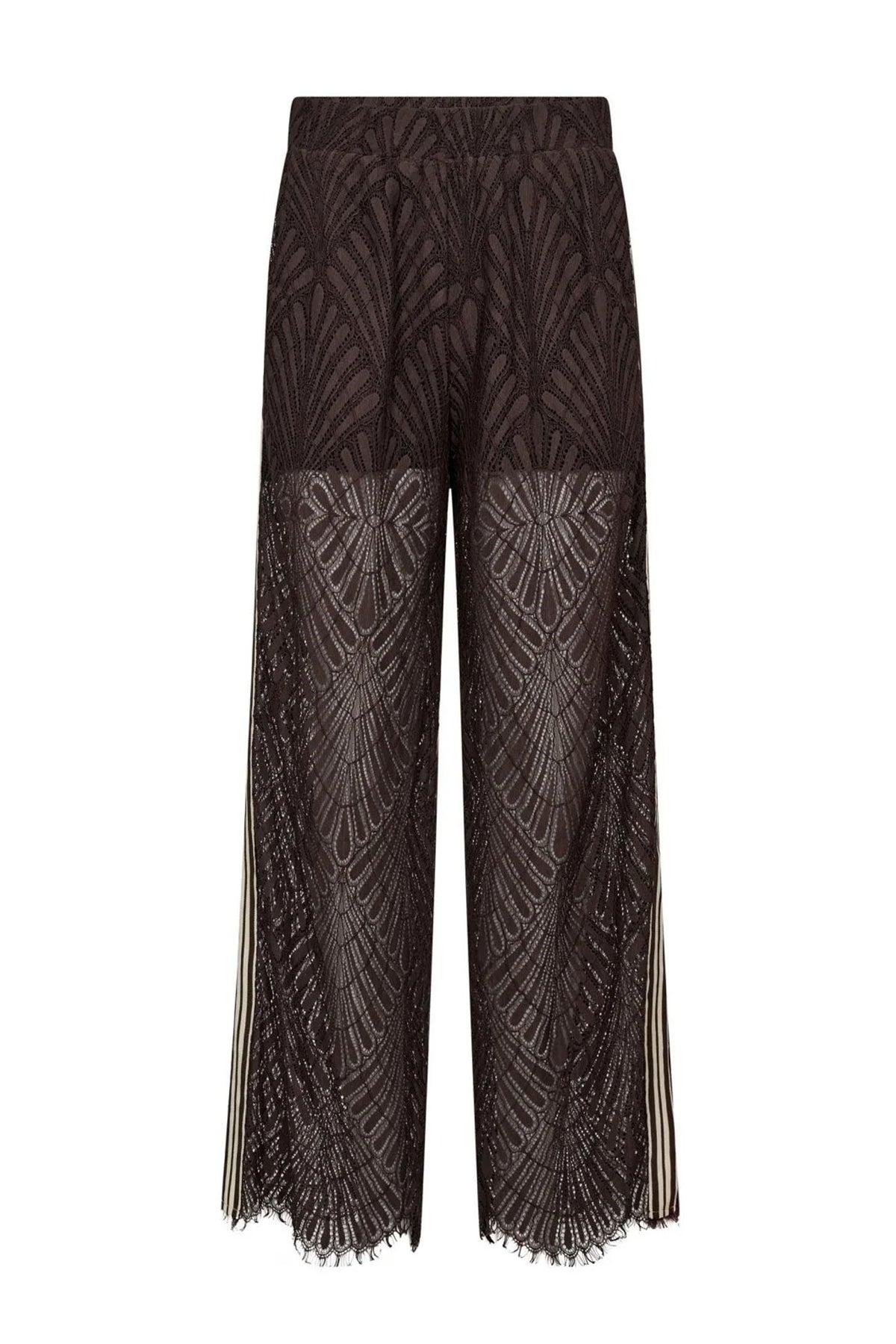 LetiCC Lace Panel Pant 145-Dark Brown - 41050