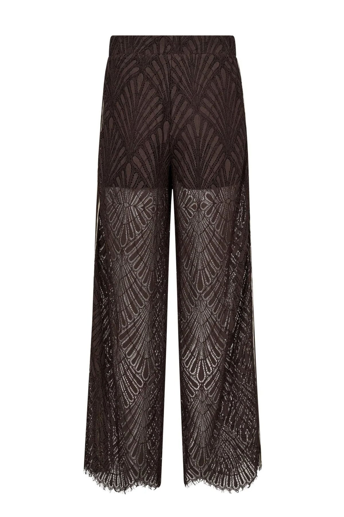 LetiCC Lace Panel Pant 145-Dark Brown - 41050