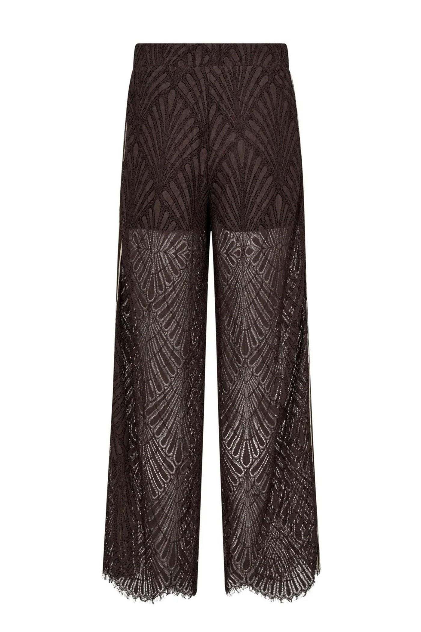 LetiCC Lace Panel Pant 145-Dark Brown - 41050