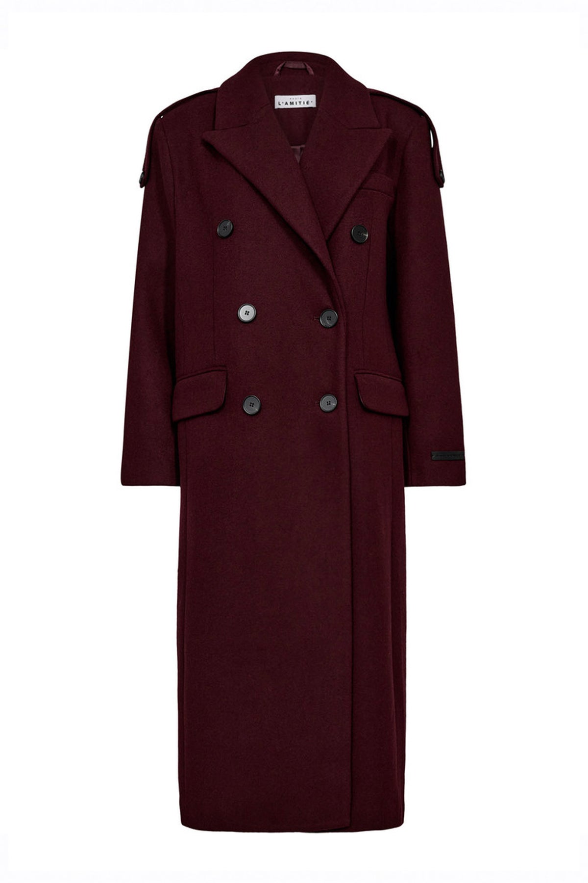 Lida Tailor Wool Coat Amarone Amarone - HL10176