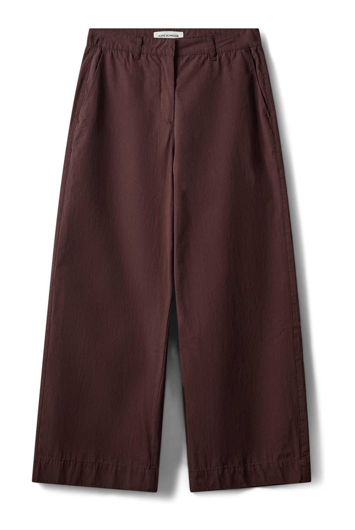 Solasw Wide Leg Trousers Dark Plum - SNOS780