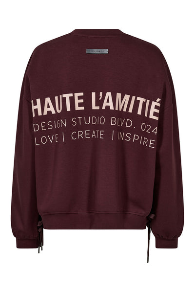 New Studio Tie Sweat Wine - HL10714 Thumbnail