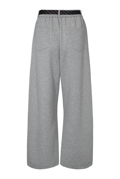 Maxi Split Tie Pant Grey Melangé - HL10923 Thumbnail