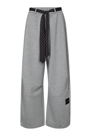 Maxi Split Tie Pant Grey Melangé - HL10923