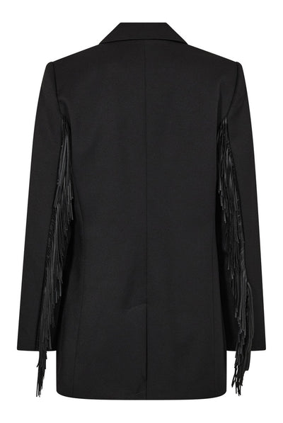 Premiere Fringe Blazer Black - HL10745 Thumbnail