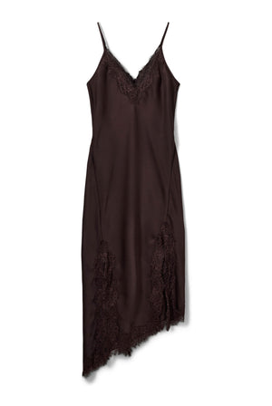 LOUNELLESW SATIN LACE SLIP DRE 7168 Dark Plum - S264140