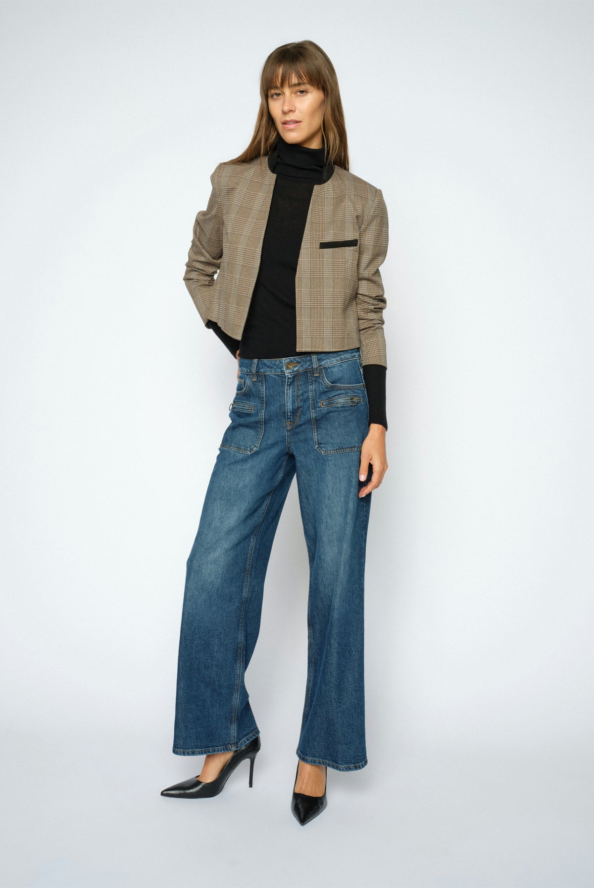 MMDara Zip Jeans DARK BLUE - 182670