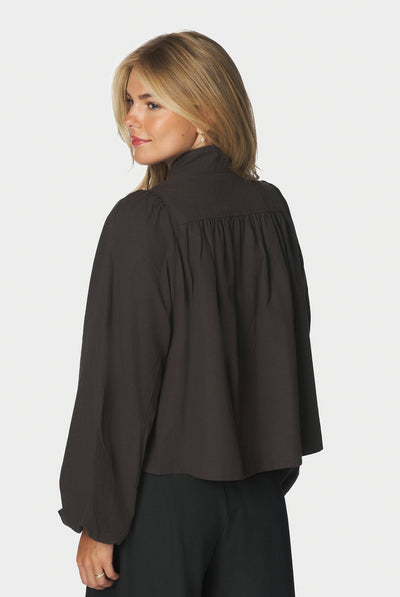 Tirsa Twill Jacket Dark brown - 168103 Thumbnail