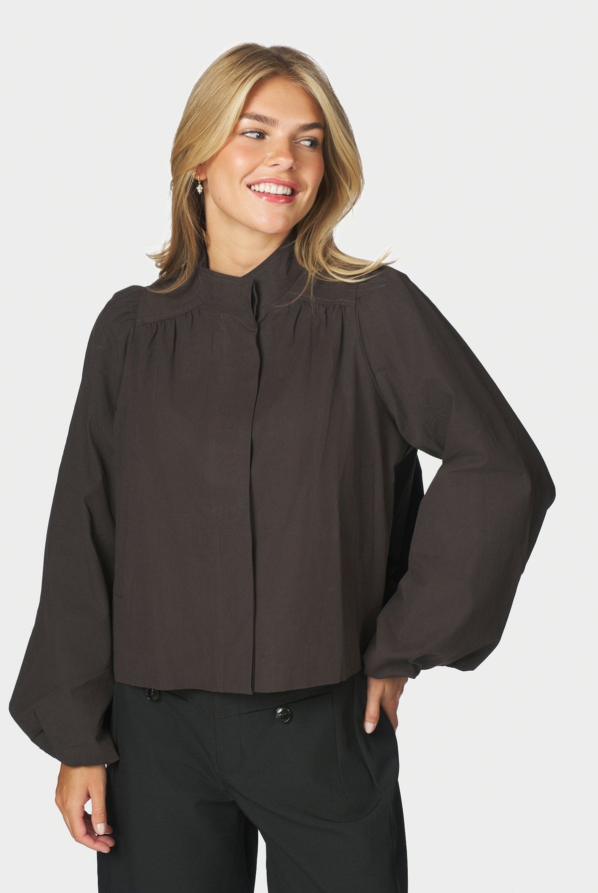 Tirsa Twill Jacket Dark brown - 168103