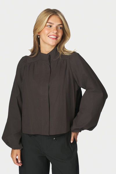 Tirsa Twill Jacket Dark brown - 168103 Thumbnail