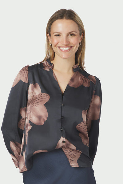 Massima Misty Orchid Blouse MIDNIGHT BLUE - 168289 Thumbnail