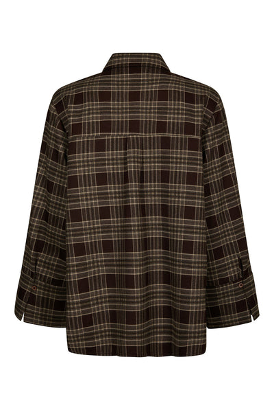 Dita Flannel Check Shirt Brown - 171676 Thumbnail