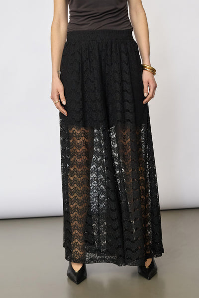 HarrietCC Lace Skirt Pant 96-Black - 41197 Thumbnail