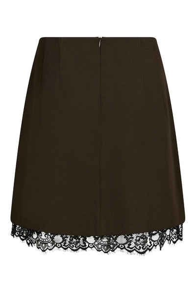 Brigitte Structure Lace Skirt Dark brown - 169852 Thumbnail