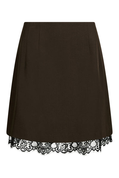 Brigitte Structure Lace Skirt Dark brown - 169852 Thumbnail