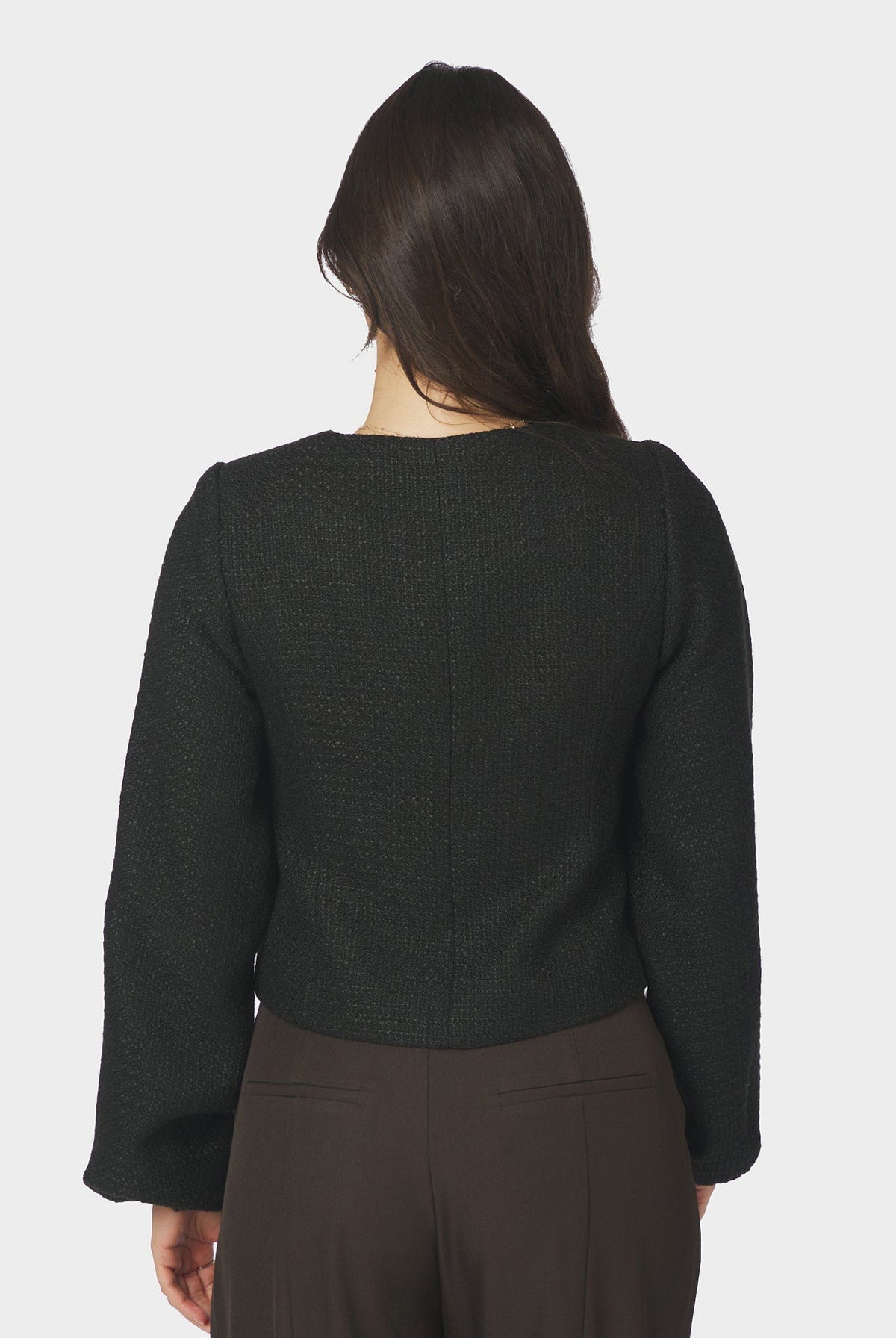 Junette Boucle Jacket Black - 170179