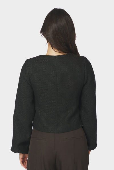 Junette Boucle Jacket Black - 170179 Thumbnail