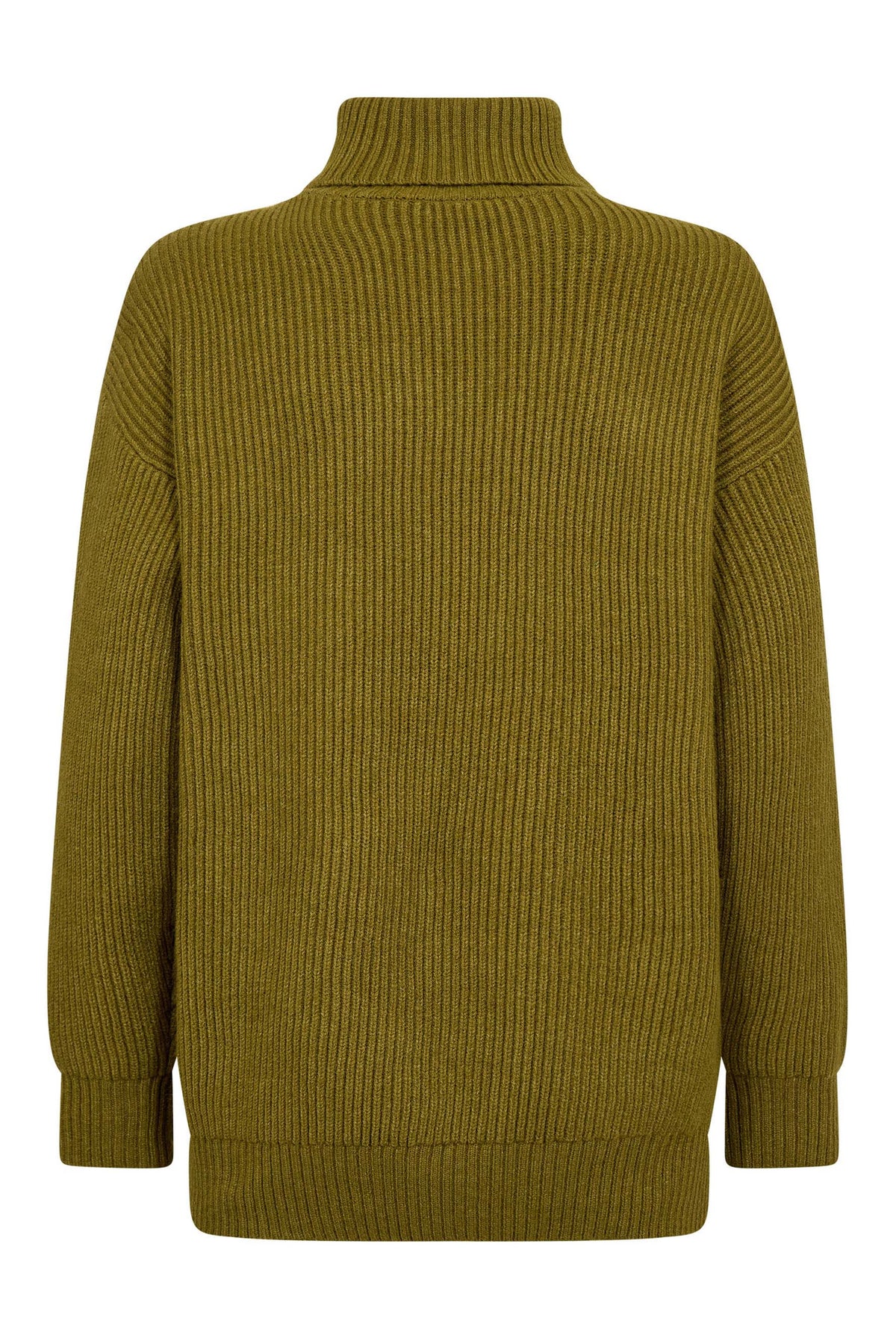 RowCC Rib Padded Roll-Neck Kni 60007-Fern Green - 500125