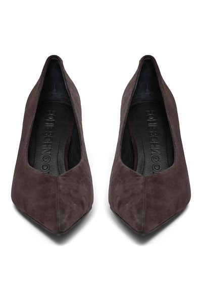 Robinsw Suede Stiletto Dark brown - T455 Thumbnail