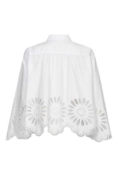 MeliseCC Emb. LS Shirt 10001-White - 500281 Thumbnail