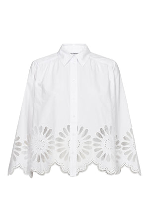 MeliseCC Emb. LS Shirt 10001-White - 500281