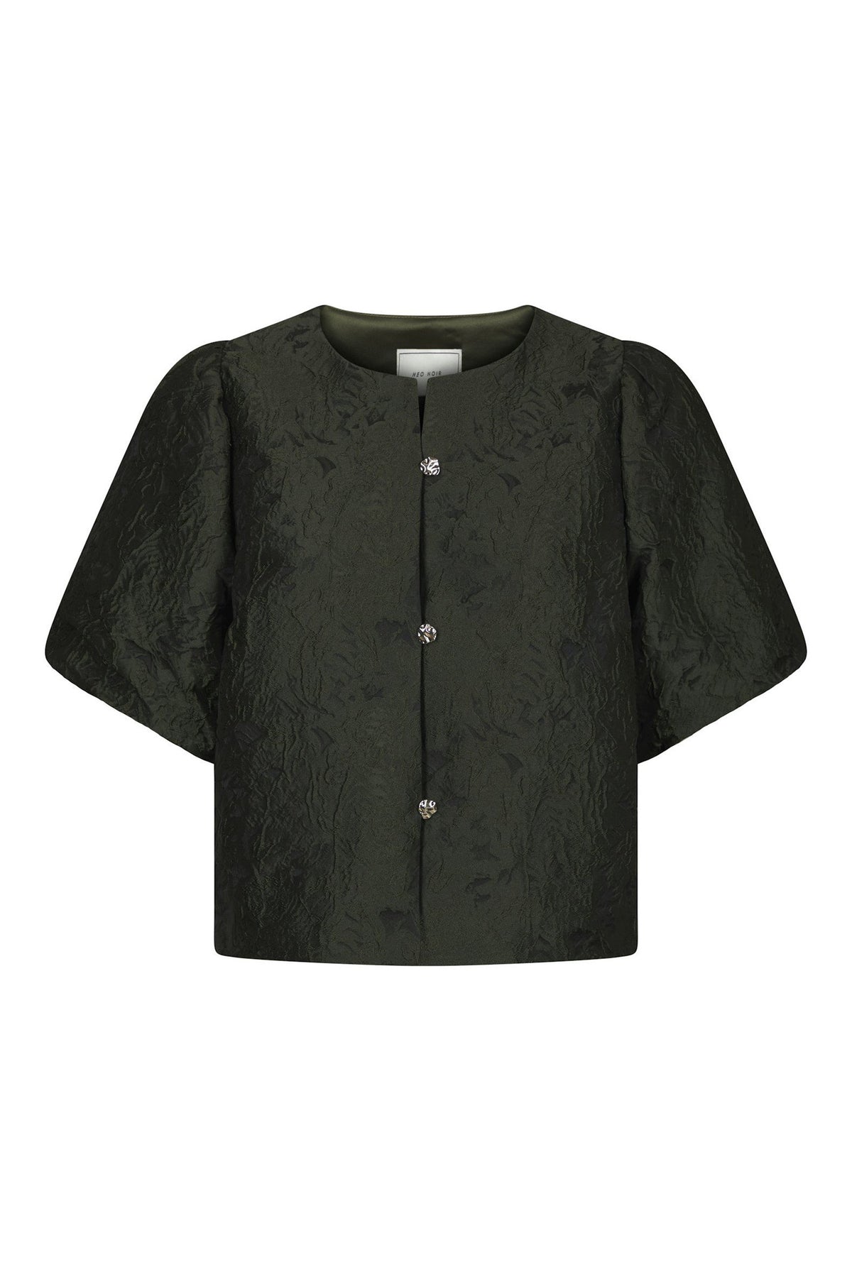 Aisa Brocade Blouse Dark green - 166369