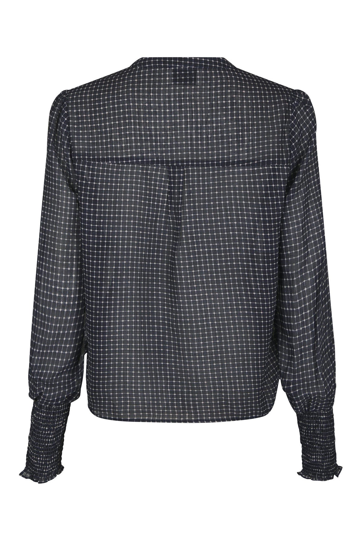 Landa Simple Check Blouse Navy - 171000