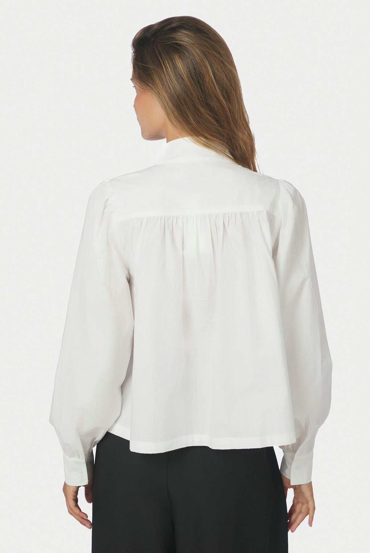 Melya Poplin Shirt White - 171025