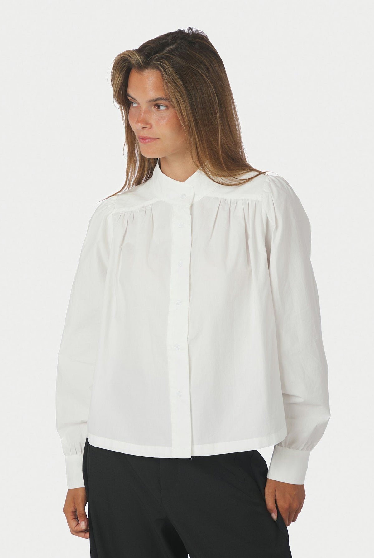 Melya Poplin Shirt White - 171025