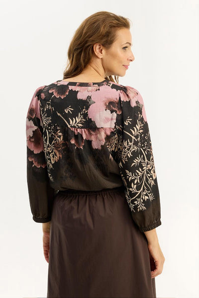 Lilly blouse Mocca - 16861 Thumbnail