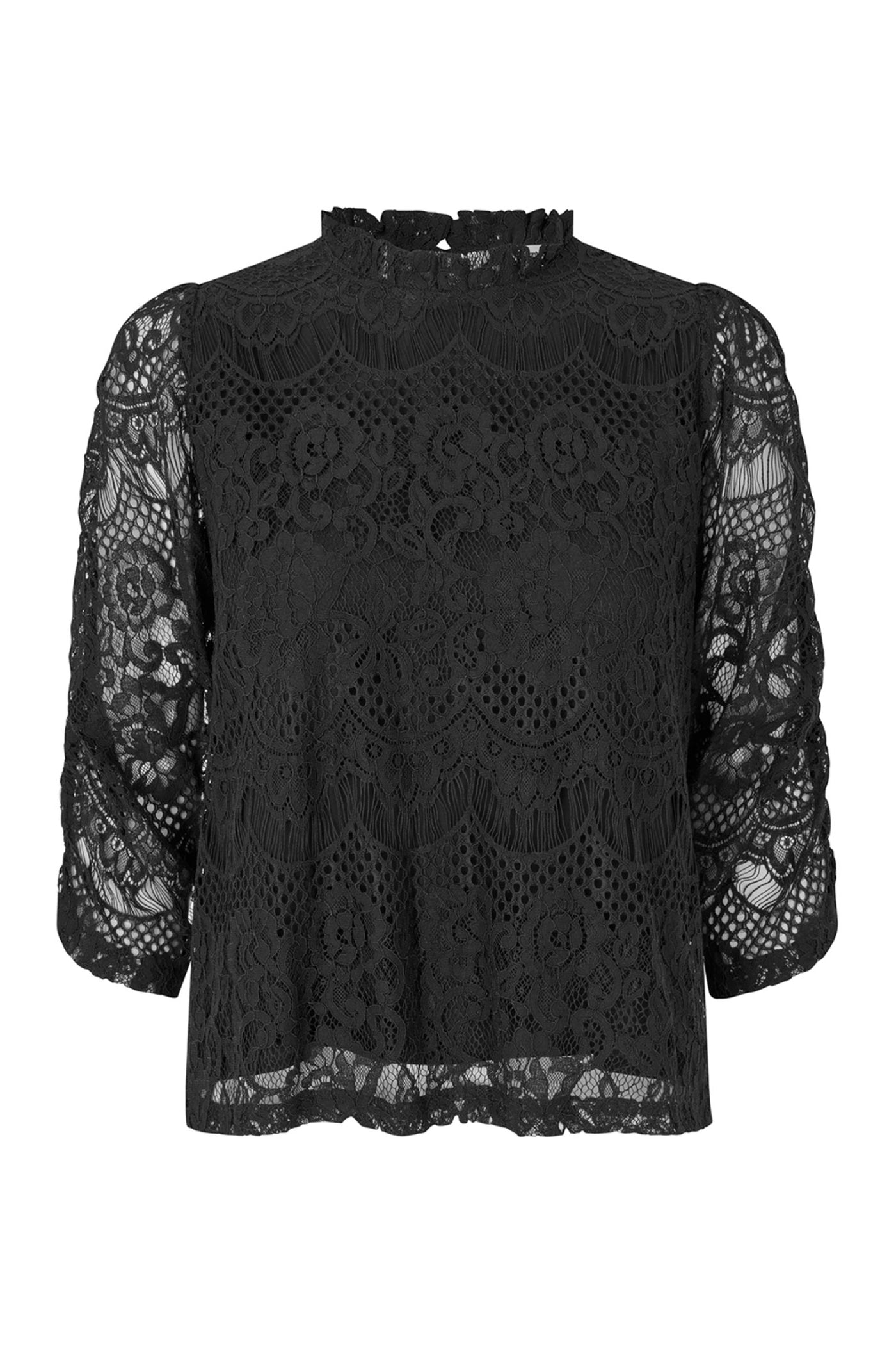 LilouLL Blouse 3/4 99 Black - 25523-1005