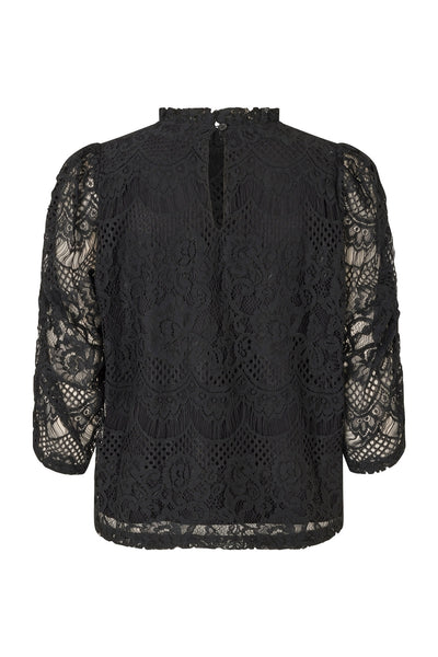 LilouLL Blouse 3/4 99 Black - 25523-1005 Thumbnail