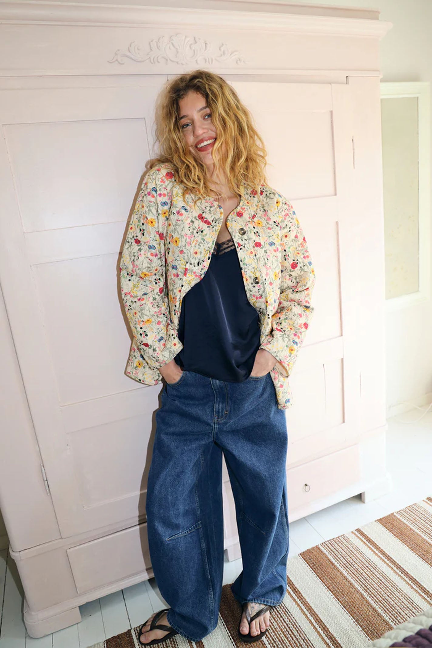 Lilyll Quilted Jacket Ls Flower Print - 26241-6001 – BUSTEDWOMAN