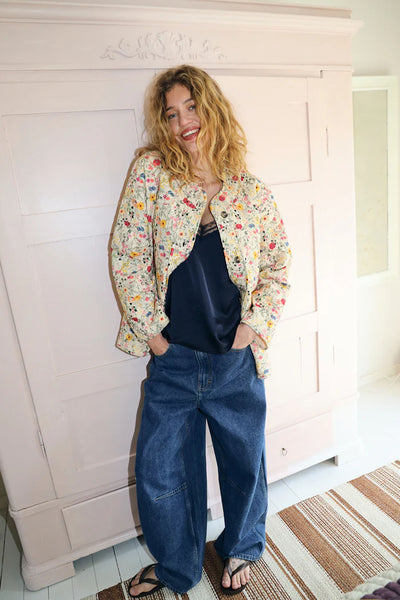 Lilyll Quilted Jacket Ls Flower Print - 26241-6001 Thumbnail