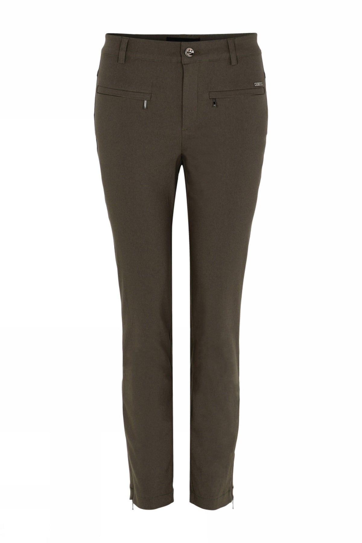 Lina 7/8 w. zip Dk Army - 6841/420