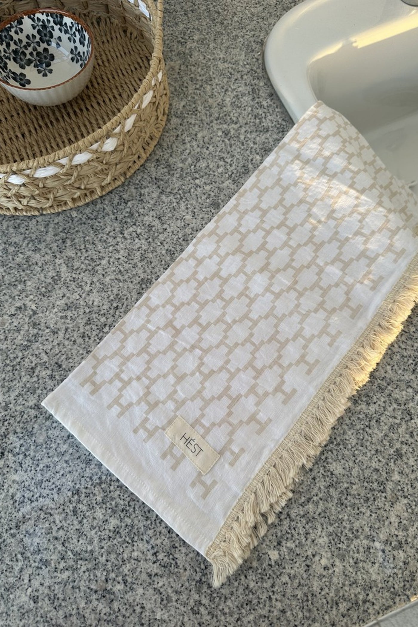 Linnen towel 0003 White Alyssum - 2510430249