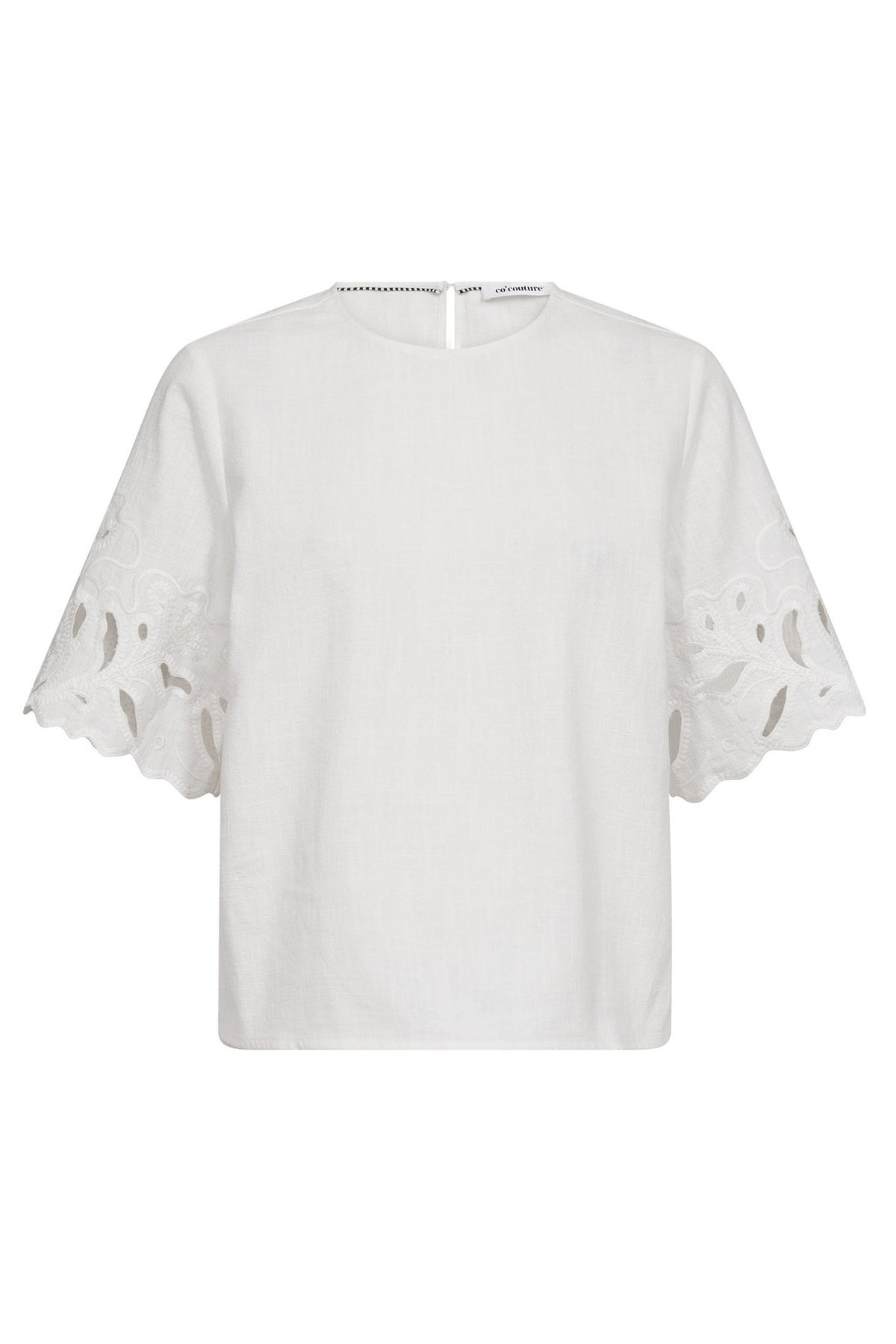 LitaCC Linen Emb SS Blouse 4000-White - 45157