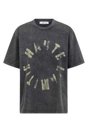 Logo Circle Tee Black Acid Wash - HL10608
