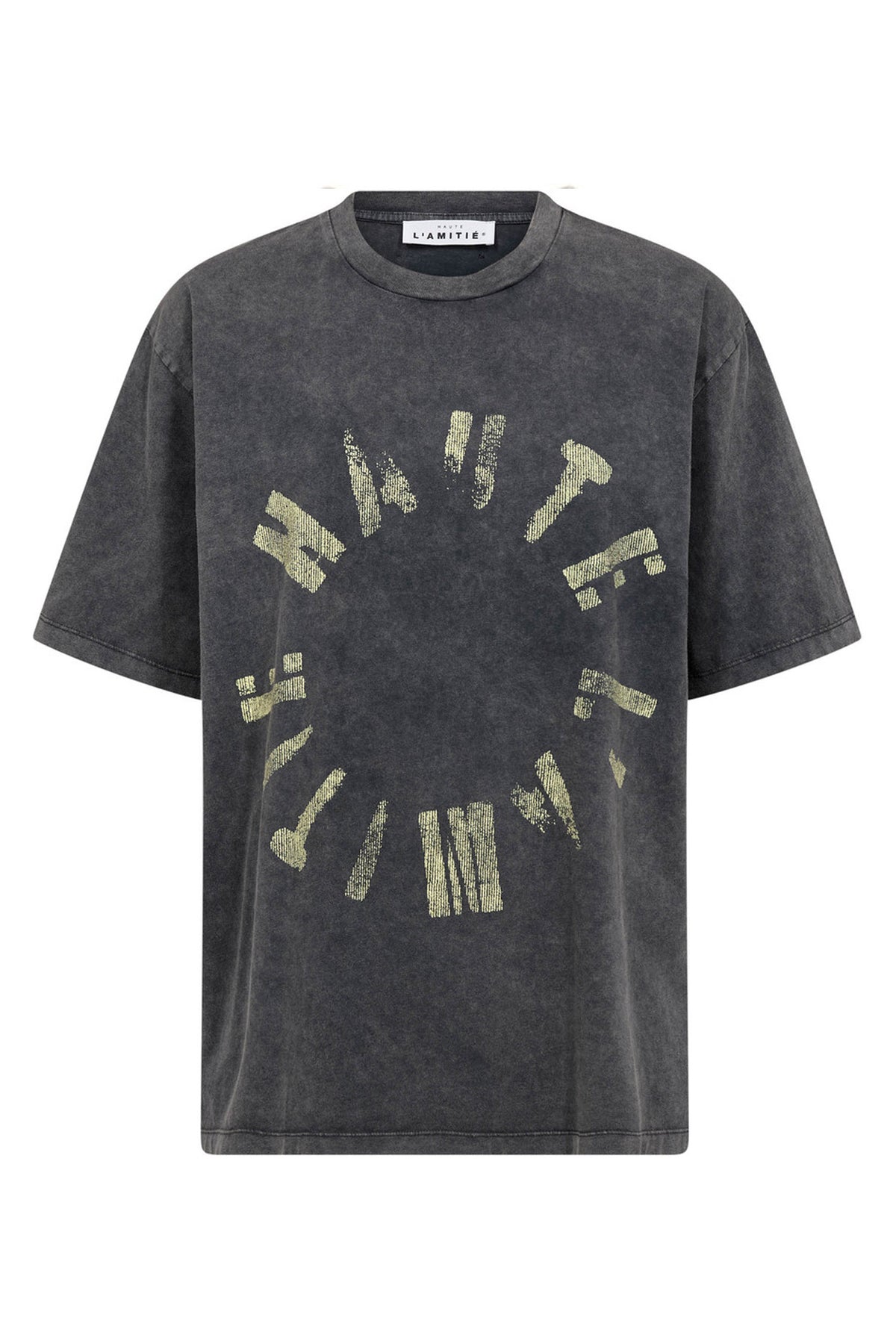 Logo Circle Tee Black Acid Wash - HL10608