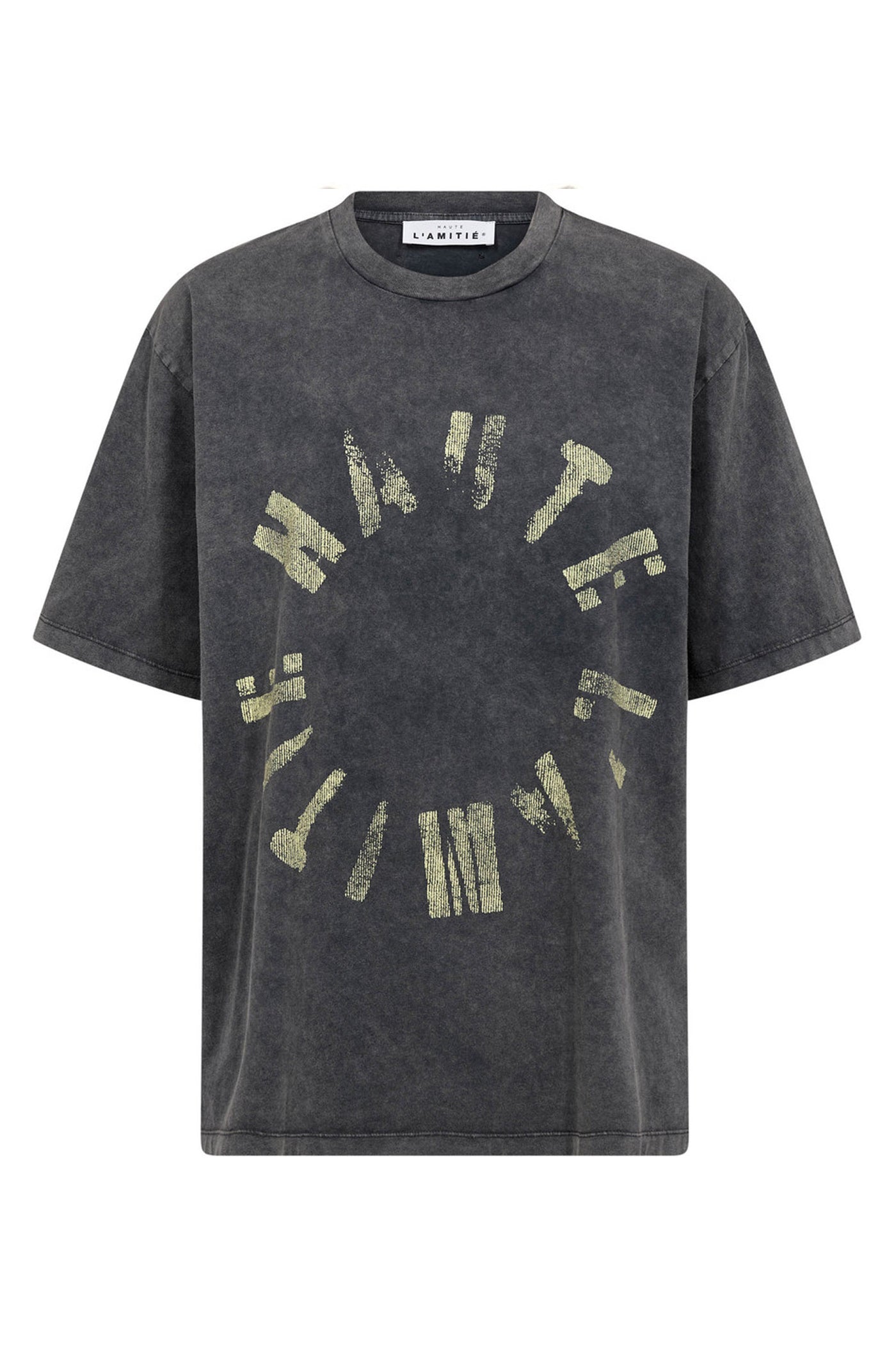 Logo Circle Tee Black Acid Wash - HL10608
